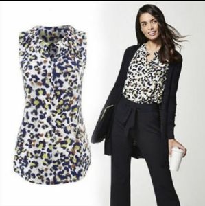 CAbi Fierce Waterfolor Floral Sleeveless Blouse, S